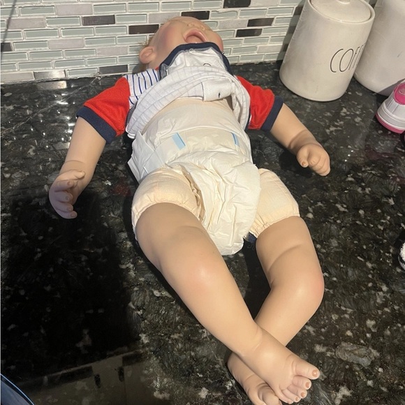 Ashton Drake Michael Little Slugger Silicone Reborn Weighted Baby Doll - Picture 4 of 11
